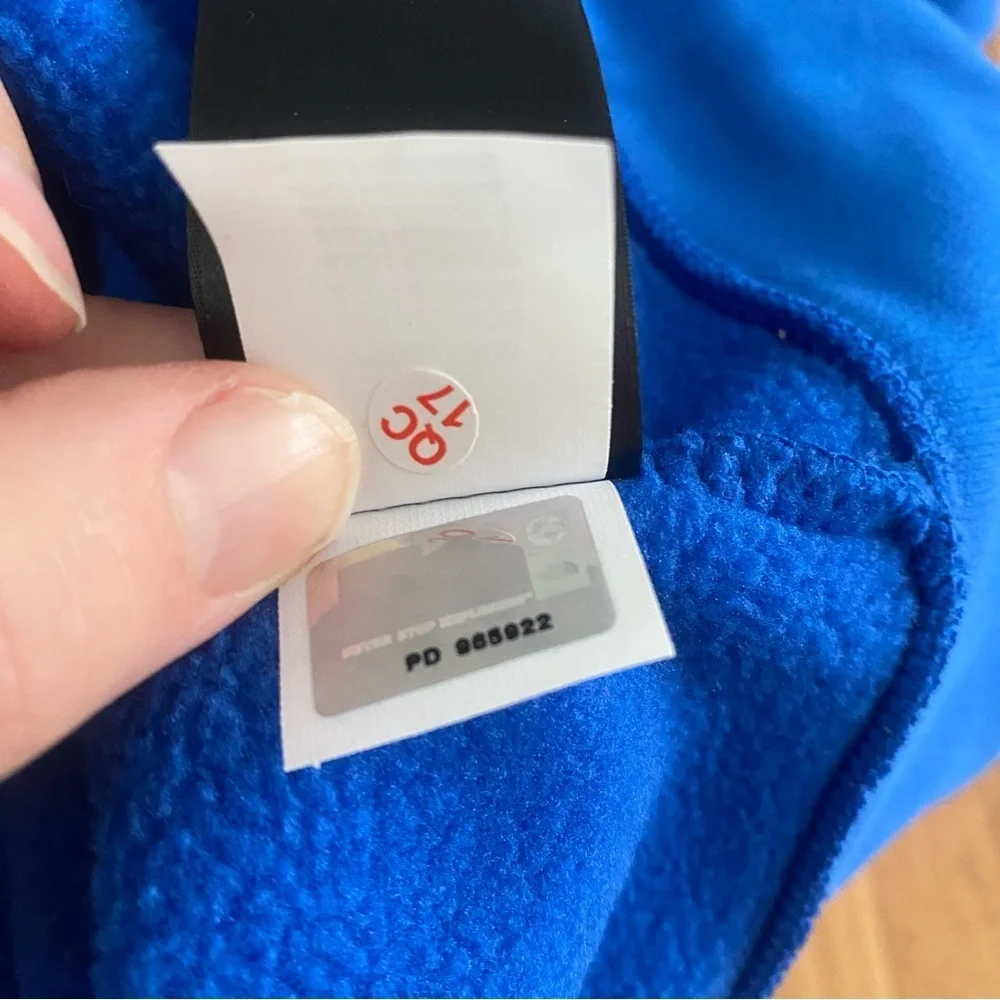 The North Face Soft Shell Fleece lined Blue Full Zip Up Size XL